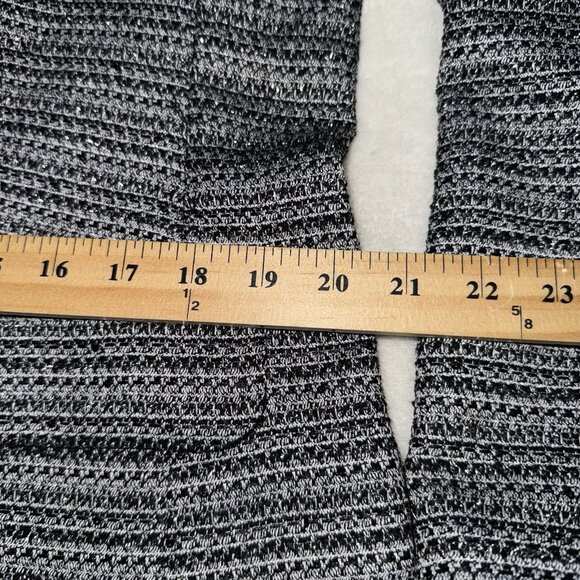 EXPRESS BLACK WHITE TEXTURED METALLIC DOUBLE BREASTED BUTTON BLAZER SIZE LARGE - Picture 5 of 8